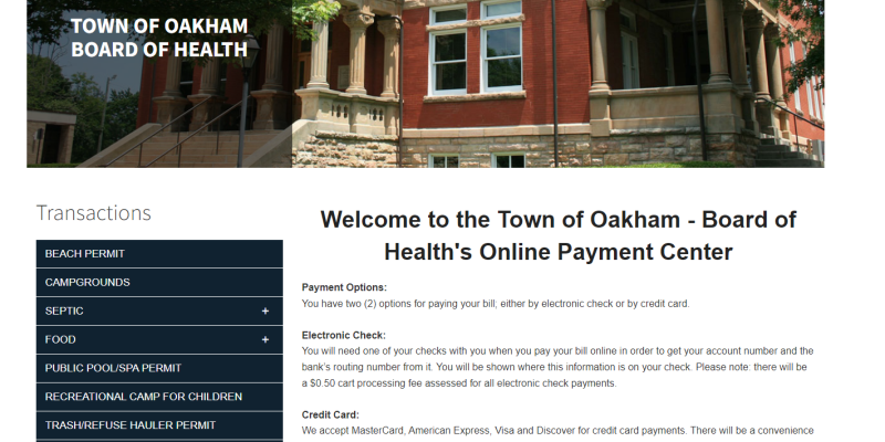 Option of Online Permit Payment 